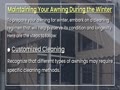 Winter Awning Care